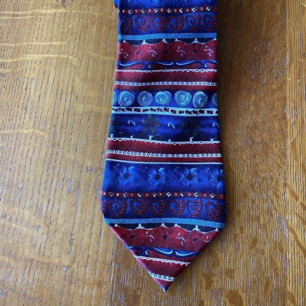 J. Garcia Blue & Red Necktie